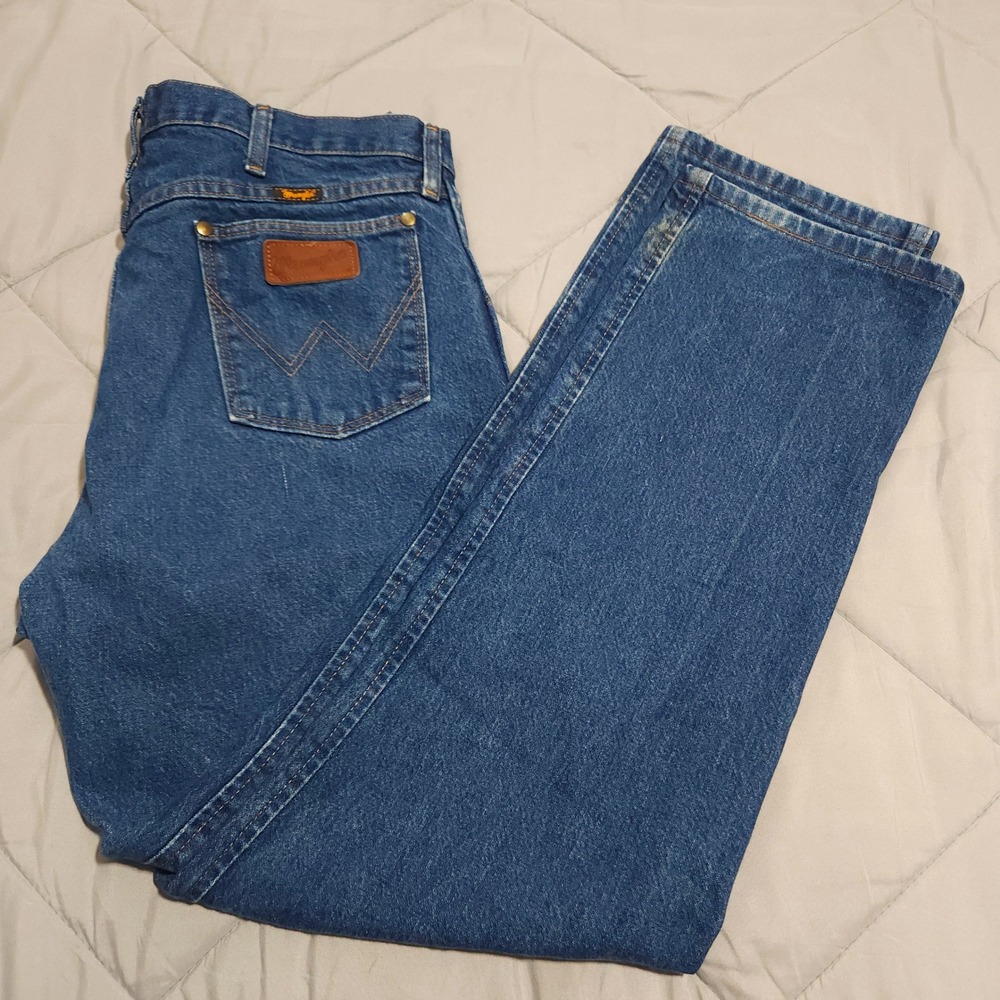 Wrangler 47MWZPW Premium Performance Cowboy Cut Jeans Men 36x32 Blue Regular Fit